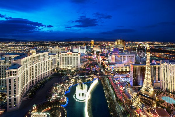 Las Vegas Skyline Square Shooting Professional Photography Fodor's Las Vegas Cover
